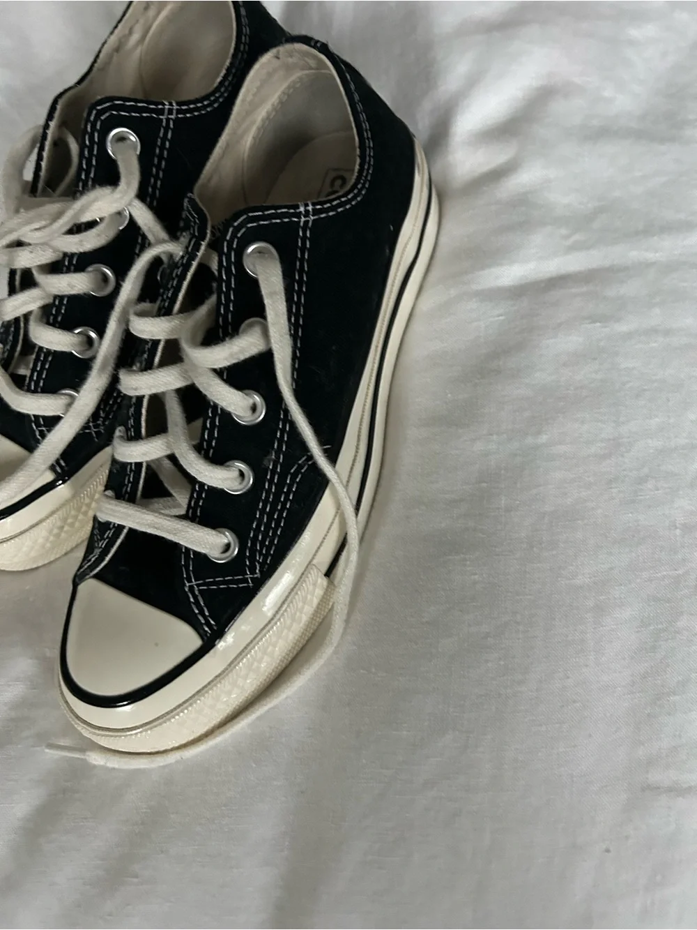 Converse Kids Black and White Canvas Low-Top Sneakers